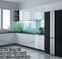 Tủ Bếp Hiện Đại Gỗ Acrylic - MDF Trắng Cao Cấp 