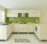 Tủ Bếp Hiện Đại Gỗ Acrylic - MDF Trắng Cao Cấp 