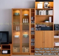 Tủ Kệ Sách Đứng MDF Kháng Ẩm Vân Gỗ Cao Cấp