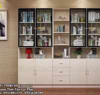 Tủ Kệ Sách Đứng MDF Kháng Ẩm Vân Gỗ Cao Cấp