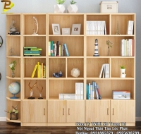 Tủ Kệ Sách Đứng MDF Kháng Ẩm Vân Gỗ Cao Cấp