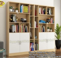 Tủ Kệ Sách Đứng MDF Kháng Ẩm Vân Gỗ Cao Cấp