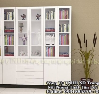 Tủ Sách MDF Kháng Ẩm Trắng Cao Cấp