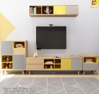 Tủ Tivi MDF Vân Gỗ Cao Cấp