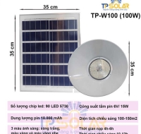 100W] Đèn Thả Hình Loa Năng Lượng Mặt Trời TP Solar TP-W100 Cổ Điển 3 Màu