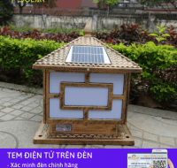 [40x45x40cm] Đèn Trụ Cổng Năng Lượng Mặt Trời TP Solar TPZ-06 Hình Ngôi Nhà Mái Chóp