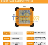 Đèn Xách Tay Đa Năng Năng Lượng Mặt Trời TP Solar TP-X150