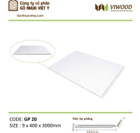 Tấm Ốp Phẳng  Có màn PVC GP 66  Size 9 x 400 x 3000mm 