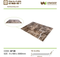 Tấm Ốp Phẳng  Có màn PVC GP 66  Size 9 x 400 x 3000mm 