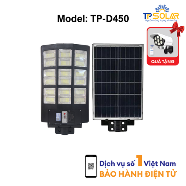 [450W] Đèn Đường Liền Thể Năng Lượng Mặt Trời TP Solar TP-D450N Tối ưu góc chiếu sáng