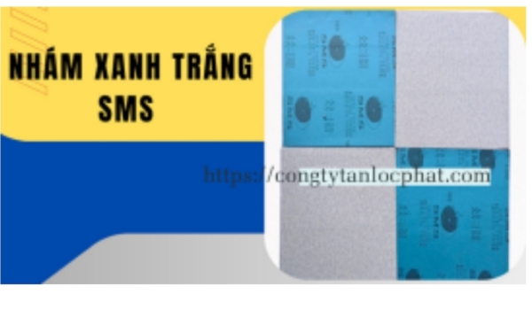 Giấy Nhám Xanh Trắng SMS AA 120 - 400