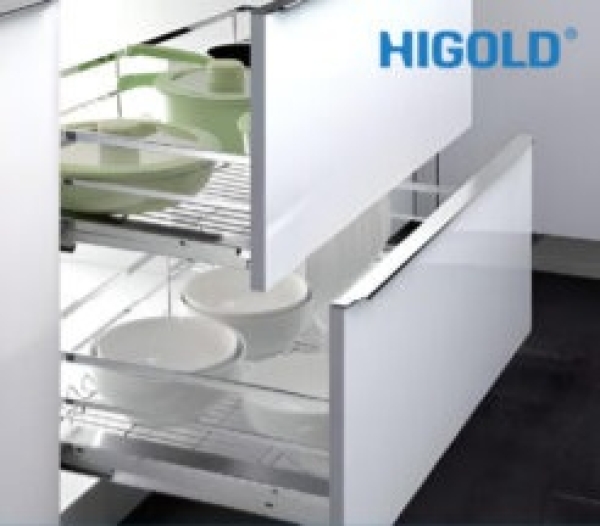 Rổ chén, dĩa diamond giảm chấn bắt mặt hộc inox 304 303502 700MM – HIGOLD