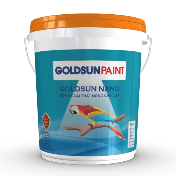  GOLDSUN NANO - SƠN NGOẠI THẤT BÓNG CAO CẤP THÙNG  18.5Kg  