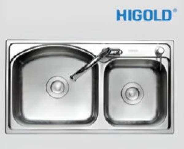 Chậu – vòi – bình xà phòng – rổ – thớt inox 304 (920013Z) – HIGOLD