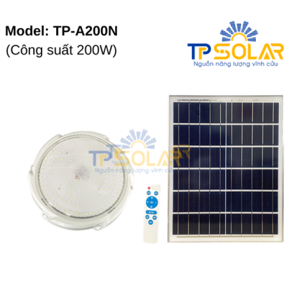 200W] Đèn Áp Trần Năng Lượng Mặt Trời TP Solar TP-A200N Sang Trọng 3 Màu Ánh Sáng