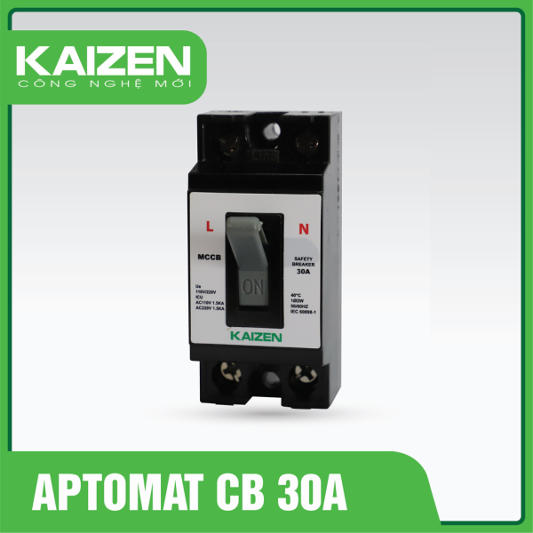 Aptomat CB 30A đen Kaizen - AP41Z