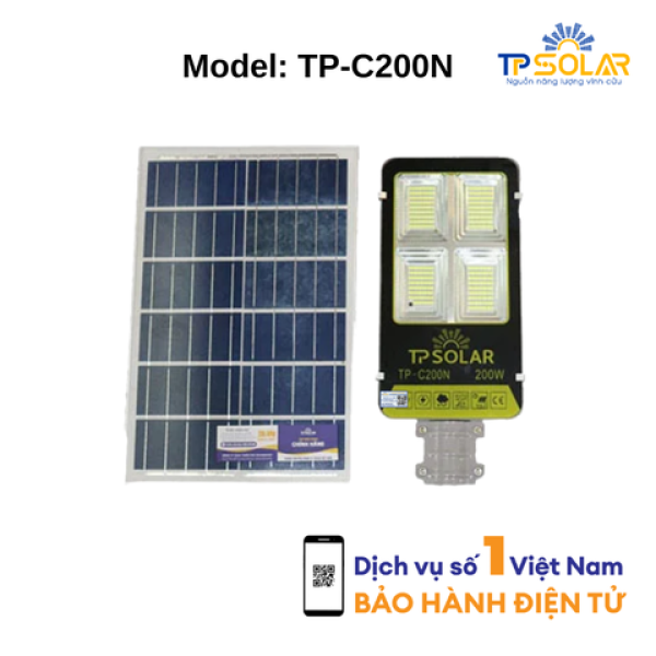 [200W] Đèn Bàn Chải Năng Lượng Mặt Trời TP Solar TP-C200N