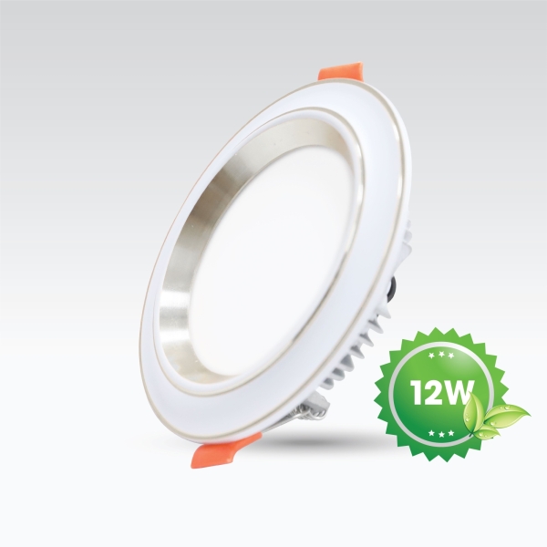 Downlight Đèn Led Downlight Vành Cong 12W Viền Trắng Đổi Màu Vianco