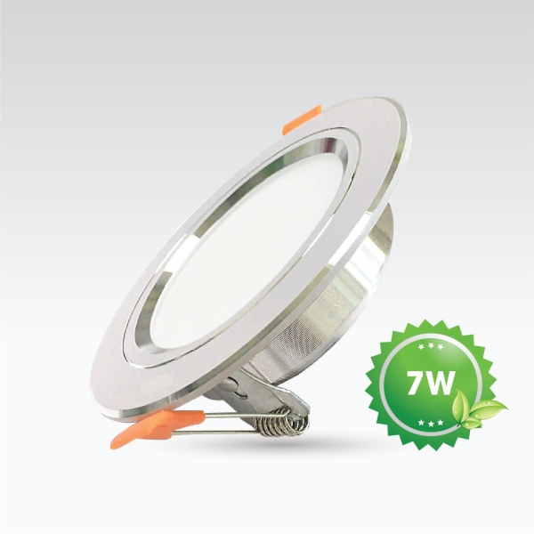 Đèn Led Downlight 7W Đế Thường Viền Trắng Đổi Màu Vianco - A4VA