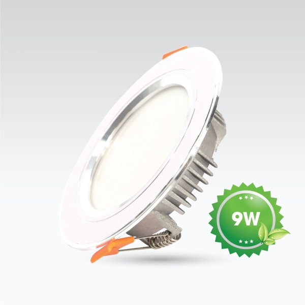 Đèn Led Downlight 9W Đế Đúc Viền Trắng Đổi Màu Vianco