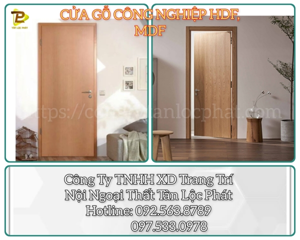 Cửa Gỗ Công Nghiệp HDF, MDF 036  Hiện Đại giá rẻ 