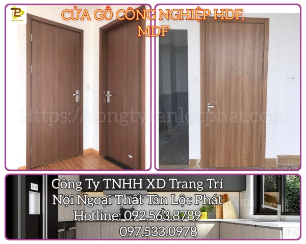 Cửa Gỗ Công Nghiệp HDF, MDF 034 Hiện Đại giá rẻ 