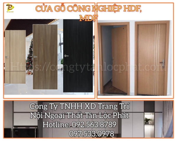 Cửa Gỗ Công Nghiệp HDF, MDF 025 Hiện Đại giá rẻ 