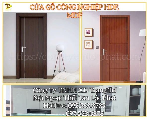 Cửa Gỗ Công Nghiệp HDF, MDF 028 Hiện Đại 