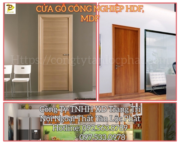 Cửa Gỗ Công Nghiệp HDF, MDF 033 Hiện Đại giá rẻ 