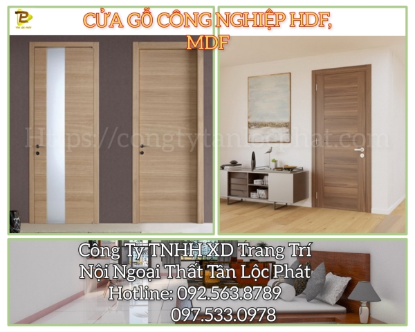 Cửa Gỗ Công Nghiệp HDF, MDF 029 Hiện Đại giá rẻ tại xưởng 