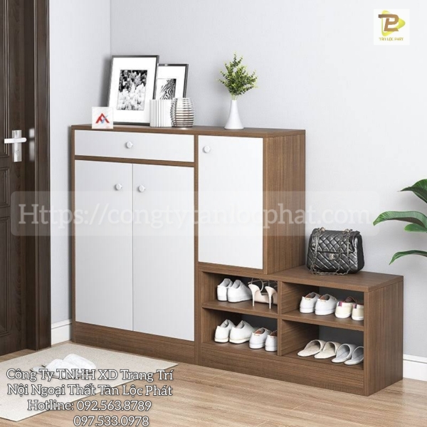 Tủ Giày Dép Gỗ Công Nghiệp MDF Kháng Ẩm 004 Hiện Đại Cao Cấp