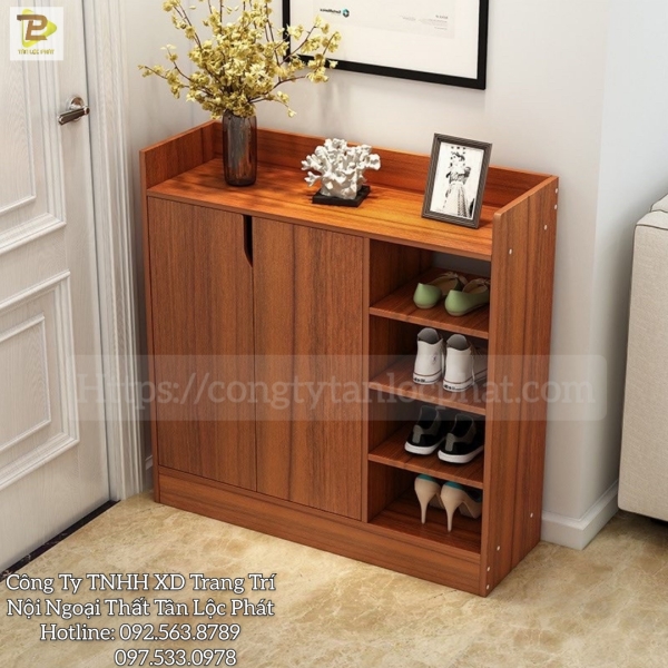 Tủ Giày Dép Gỗ Công Nghiệp MDF Kháng Ẩm 015 Hiện Đại Cao Cấp