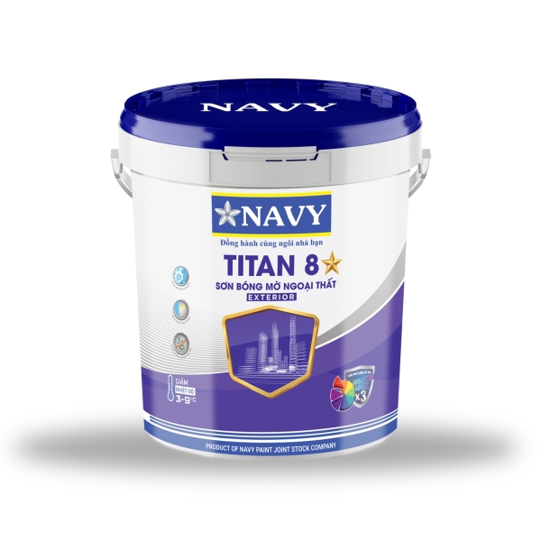 Sơn bóng mờ ngoại thất Titan 8  THÙNG 20.6Kg  