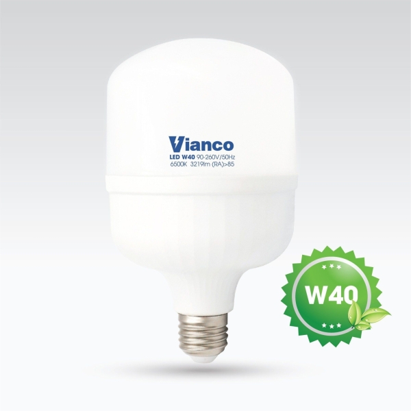 Bóng Led Trụ Nhựa W40 Vianco - T6VA