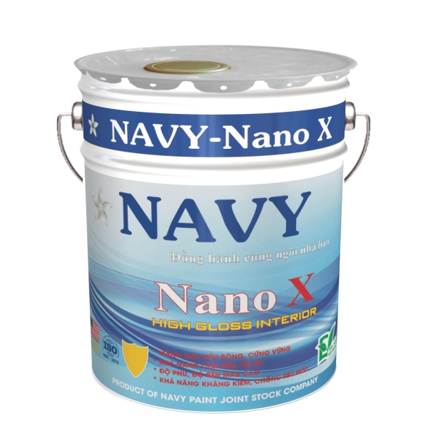 Navy – Nano X Sơn nội thất cao cấp siêu bóng hợp kim  LON 5Kg 