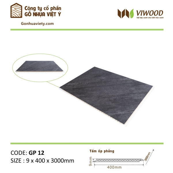  Tấm Ốp Phẳng GP 12 Size 9 x 400 x 3000 mm